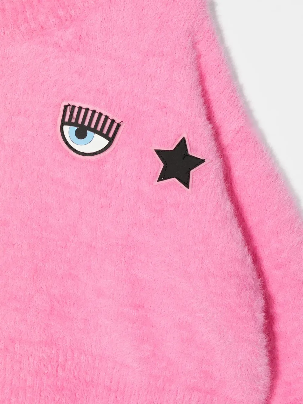 Махровая толстовка с нашивкой-логотипом Chiara Ferragni Kids, розовый — фото 3