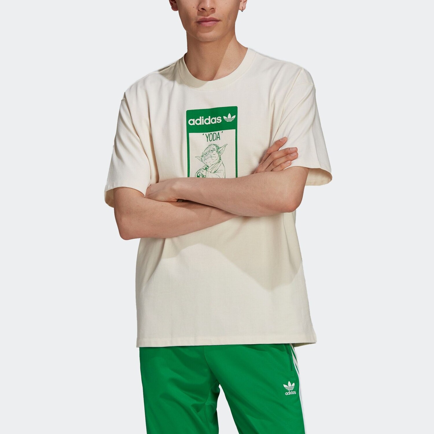 Футболка унисекс Off White Adidas Originals, кремовый — фото 3