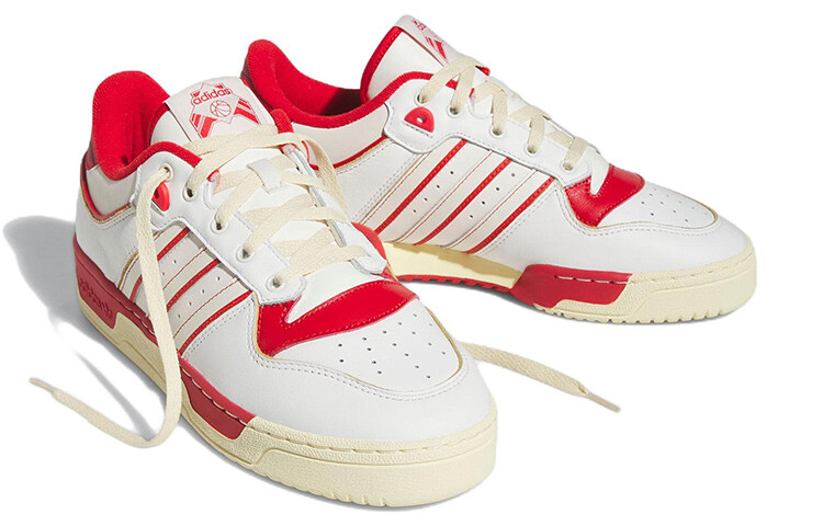Кроссовки Adidas Originals Rivalry Low 86 Core White Off White Team Power Red — фото 3