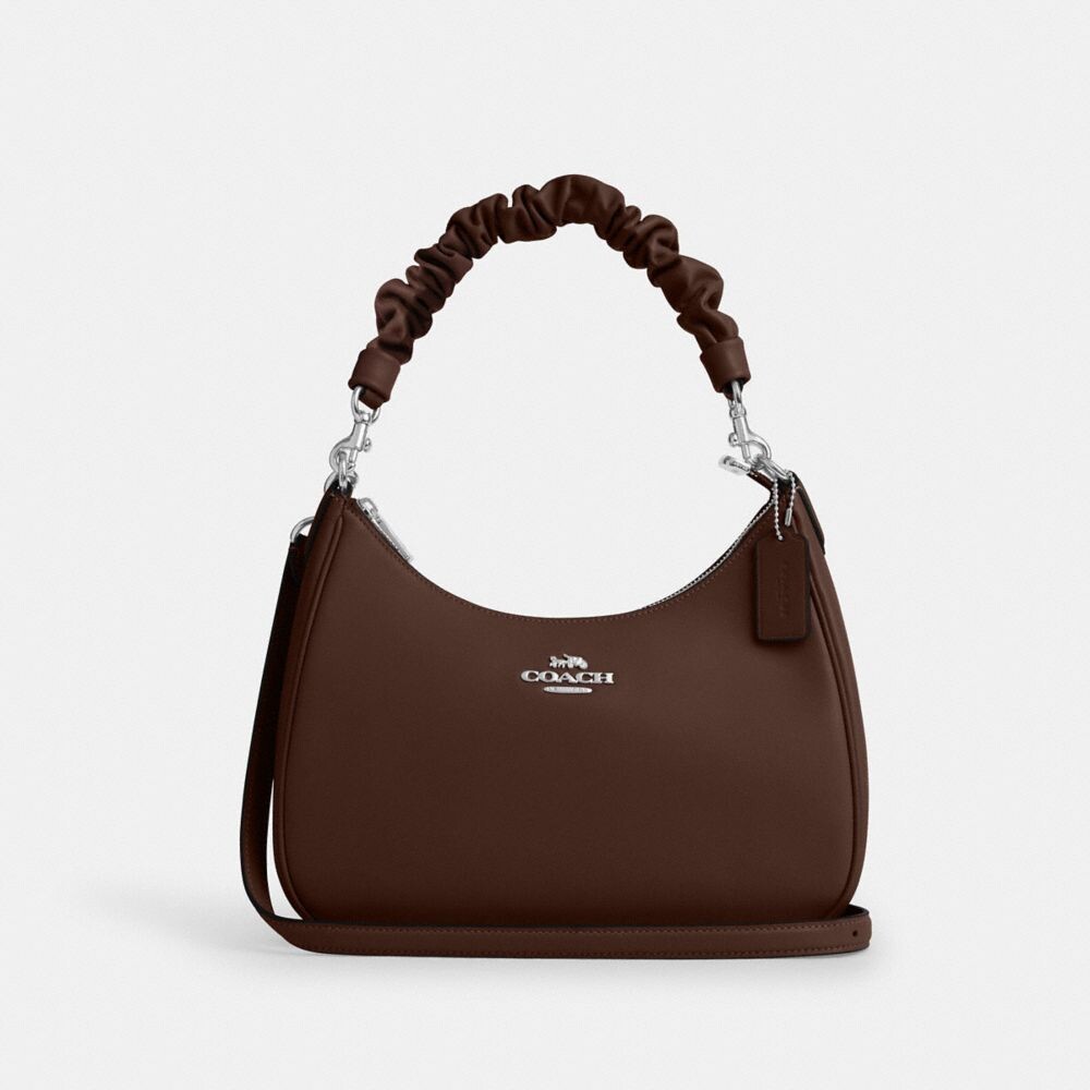 

Сумка-хобо Тери COACH, цвет silver/maple