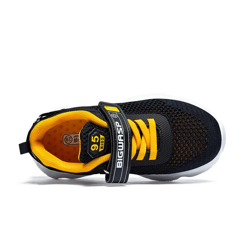 Кроссовки для бега Light Rebound Experience 2.0 Low top детские BIG WASP, черный оранжевый желтый — фото 4