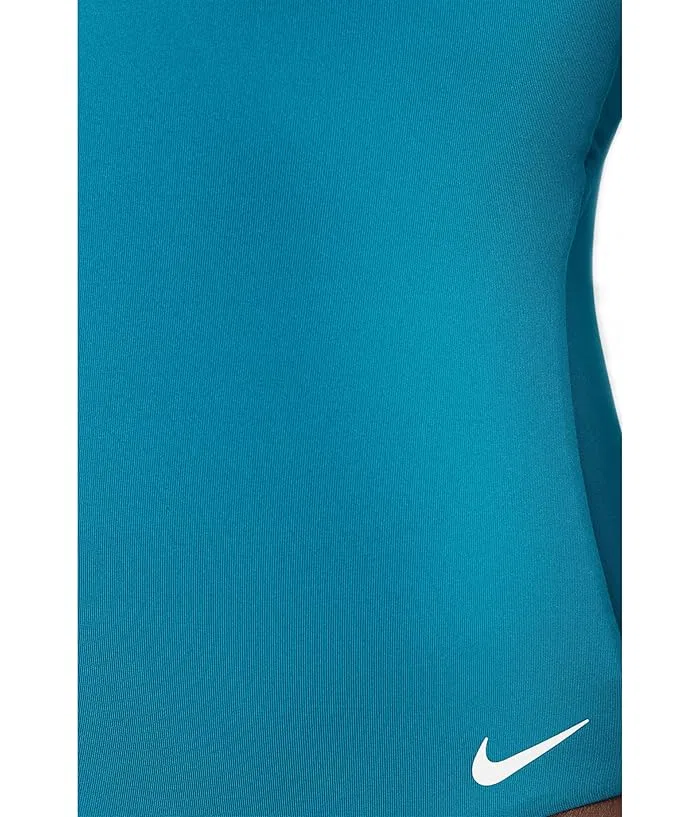 Купальник слитный V-образный вырез Nike, Green Abyss — фото 4