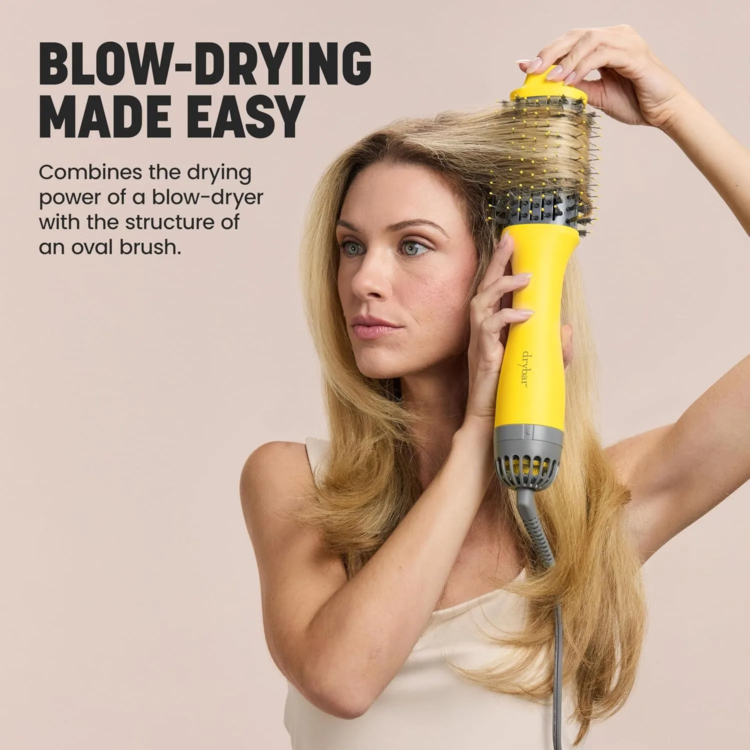 Набор насадок для фена Drybar | Быстрая укладка с большим объемом и меньшим количеством пушистости | Выберите размер насадки, подходящий для длины ваших волос и желаемой прически, Black, Grey, Yellow — фото 4