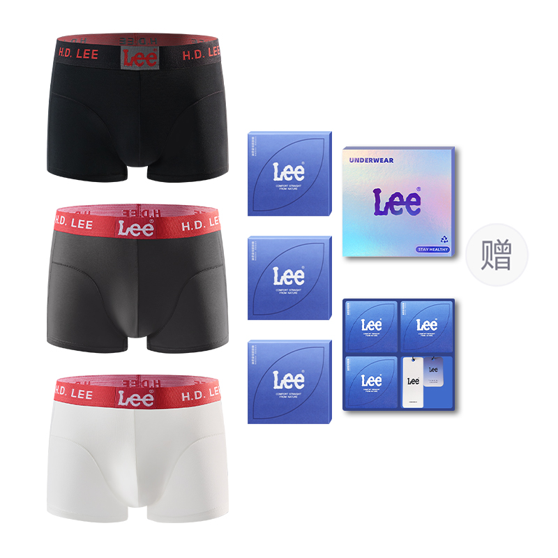 

Классические трусы 101 мужские 3 шт Lee, темно-серый