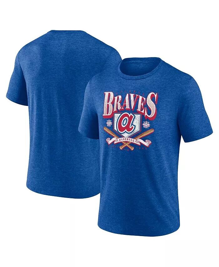 

Мужская футболка Heather Royal Atlanta Braves Home Team Tri-Blend Fanatics