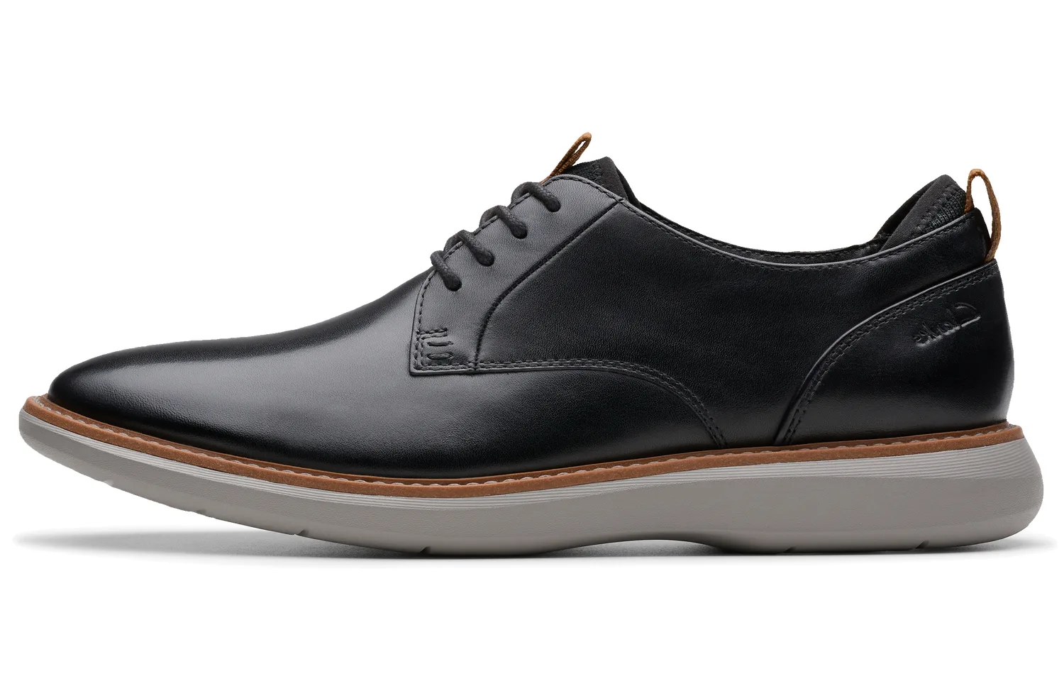 Clarks Мужские повседневные туфли из коровьей кожи черные