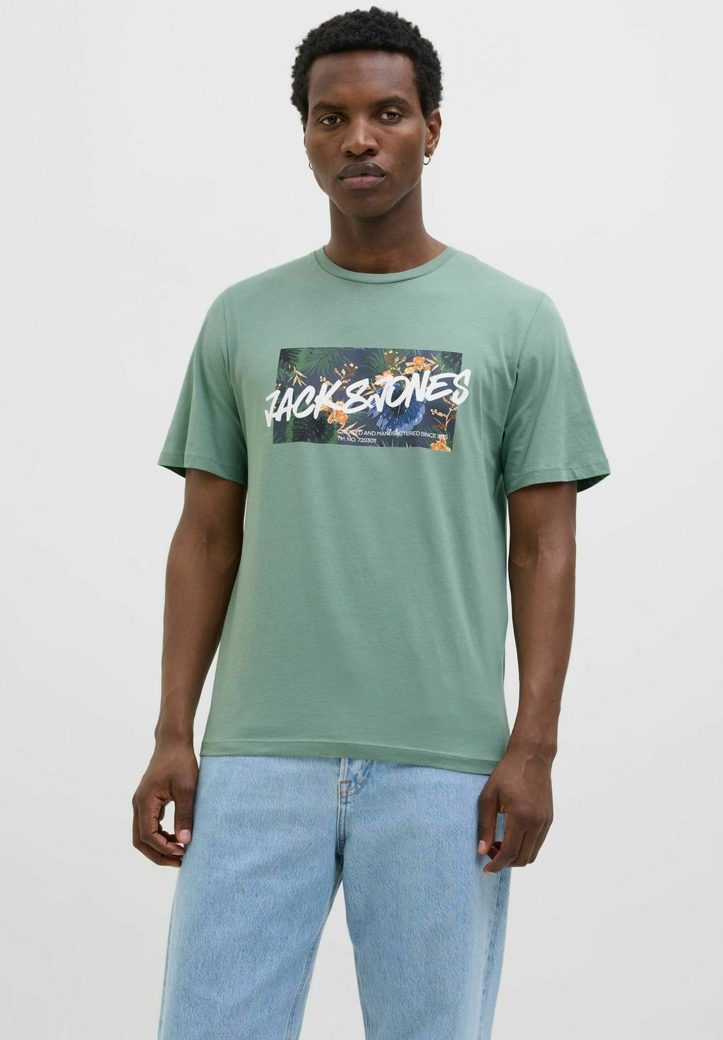

Футболка с принтом LOGO RUNDHALSAUSSCHNITT Jack & Jones, светло-зеленый