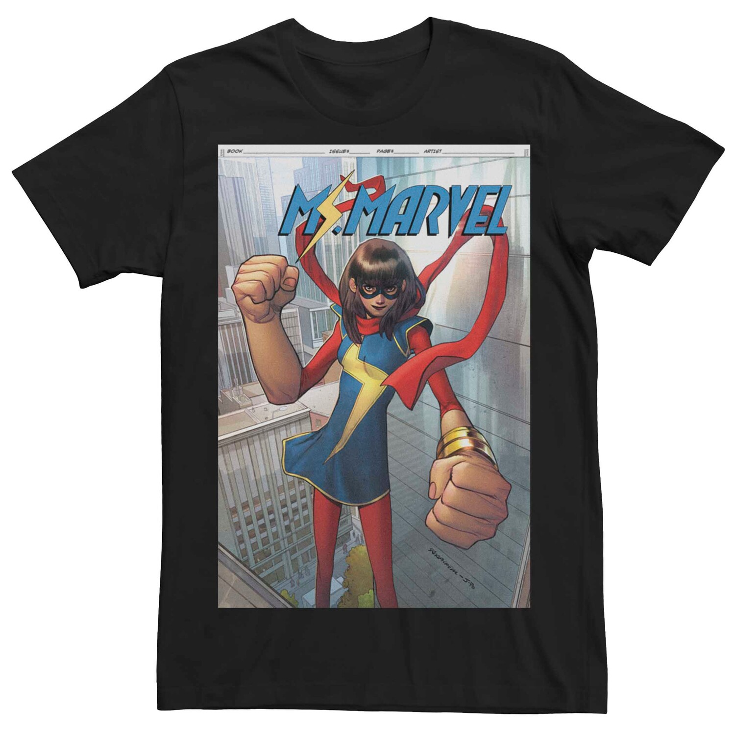

Мужская футболка с обложкой комиксов Marvel Ms. Marvel #38 Licensed Character