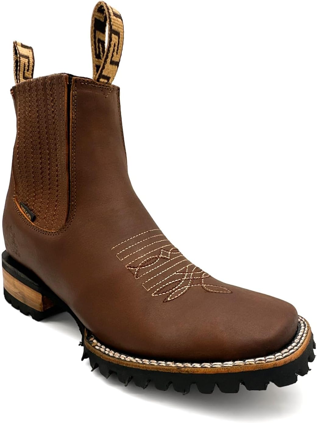 

Мужские западные кожаные ботинки The Western Shops с квадратным носком и низким голенищем, Roble