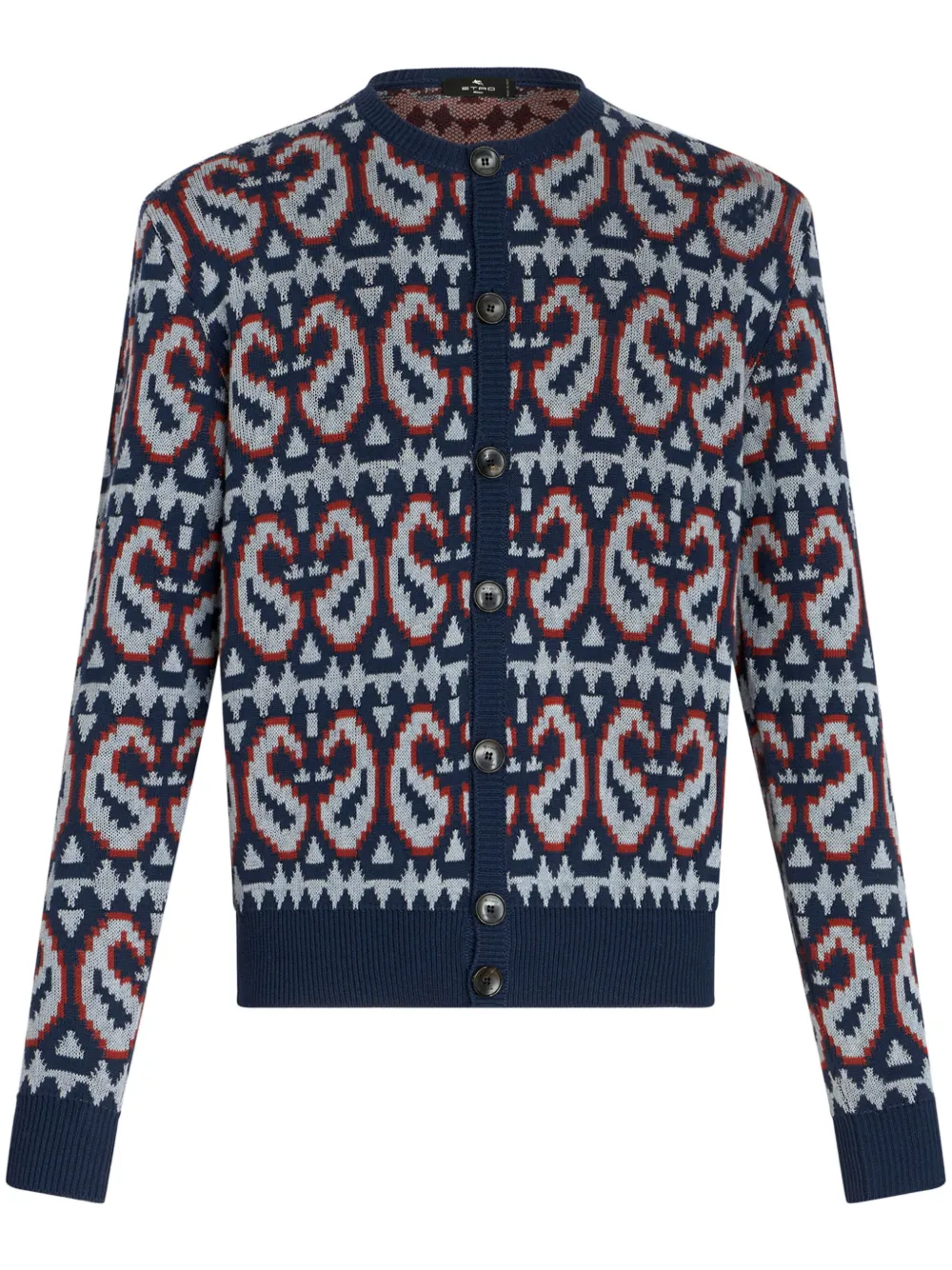 

Жаккардовый кардиган с узором пейсли ETRO, синий