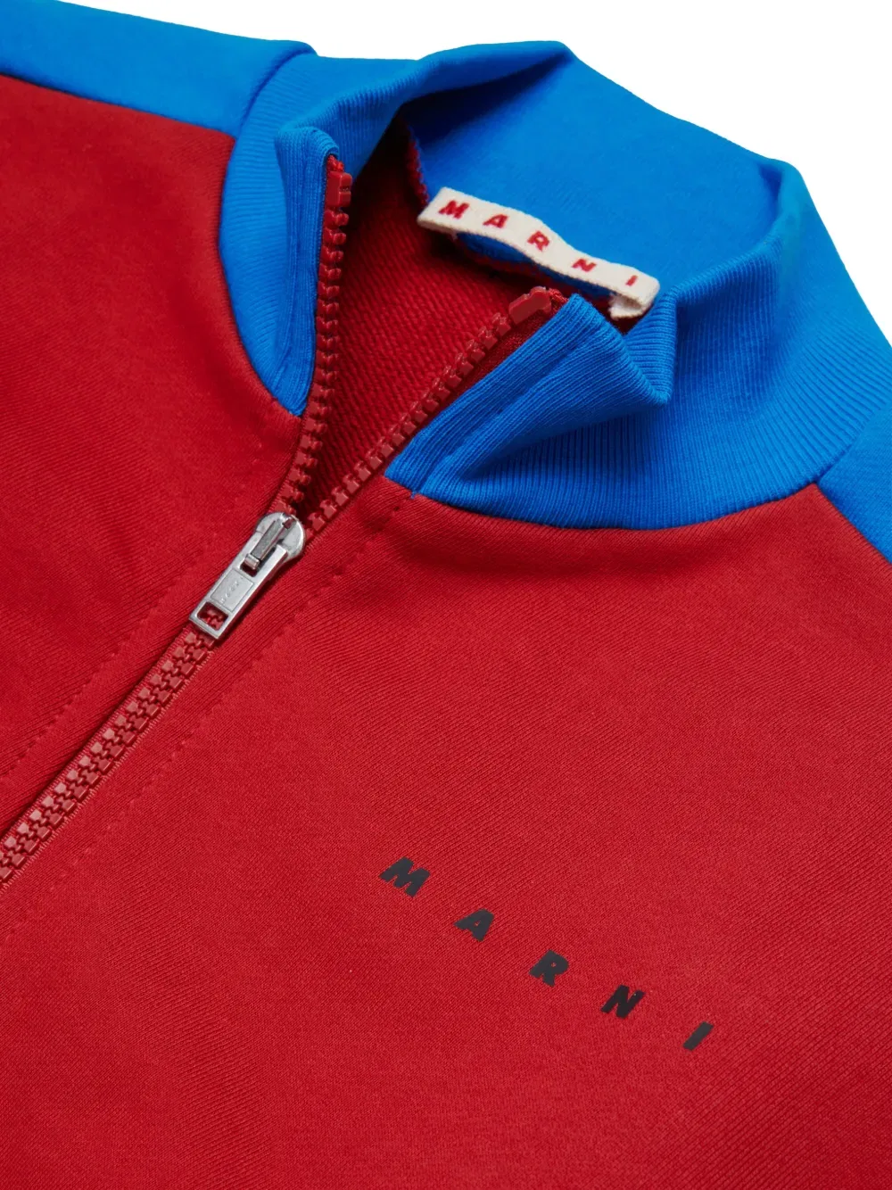 Толстовка на молнии спереди Marni Kids, красный — фото 4