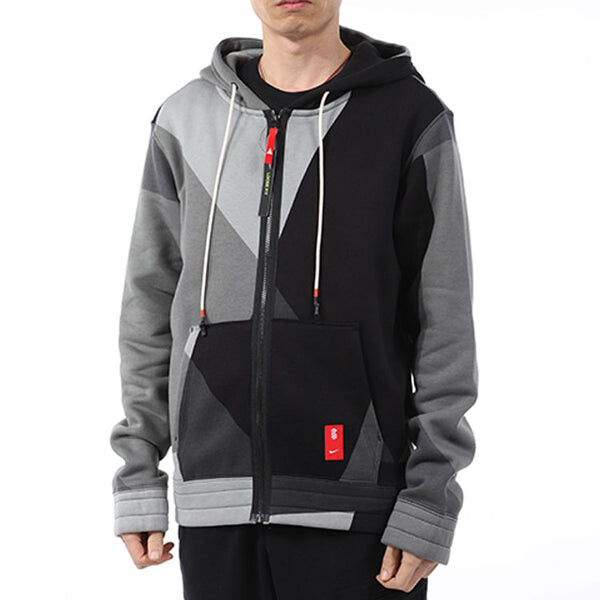 Толстовка Men's Nike Kyrie Irving Colorblock Zipper Hooded Jacket Gray, серый — фото 3