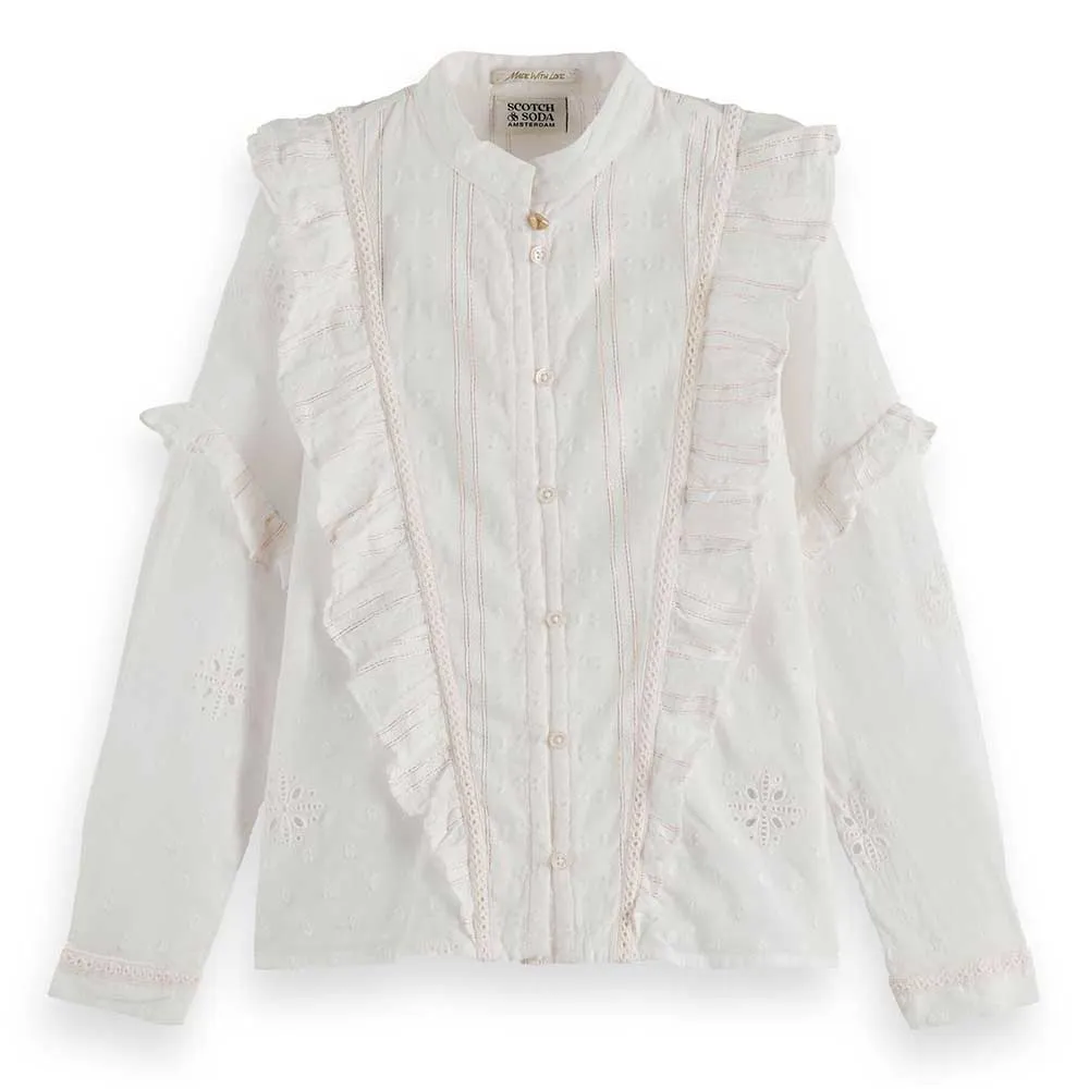 

Футболка с длинным рукавом Scotch & Soda Fancy Lurex, белый