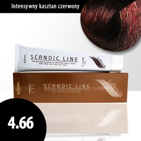

4.66 крем-краска для волос Scandic Line интенсивный каштановый LaStrada 100мл
