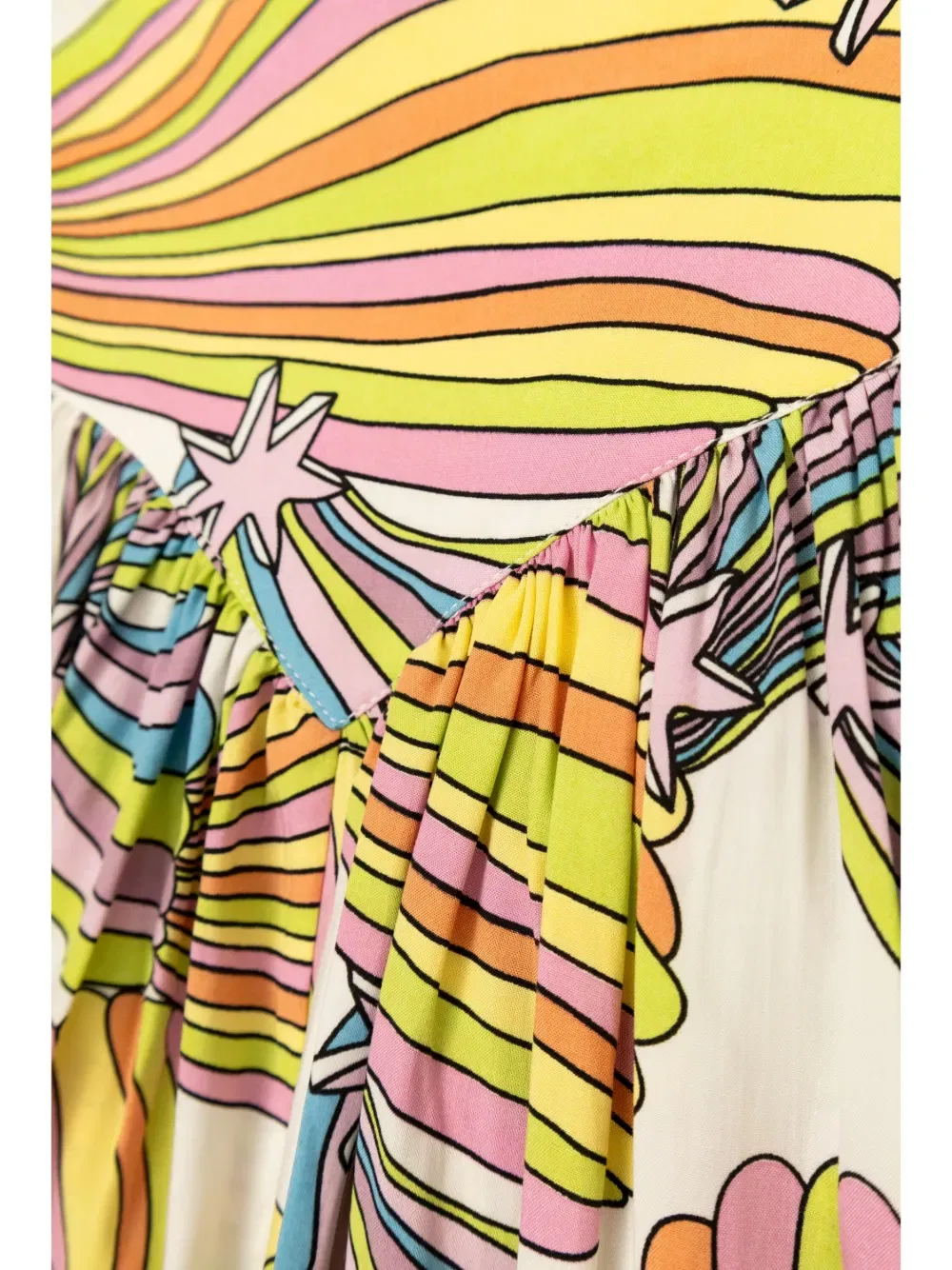 Юбка с узором Stella Mccartney Kids, желтый — фото 3