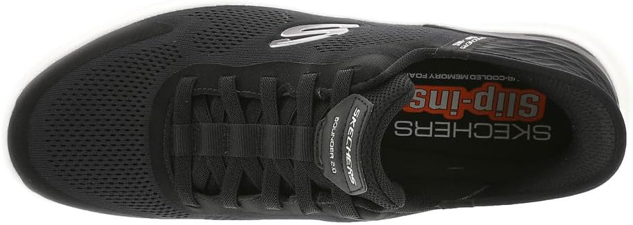 Мужские слипоны Skechers Bounder 2.0 Emerged, белый/черный — фото 3