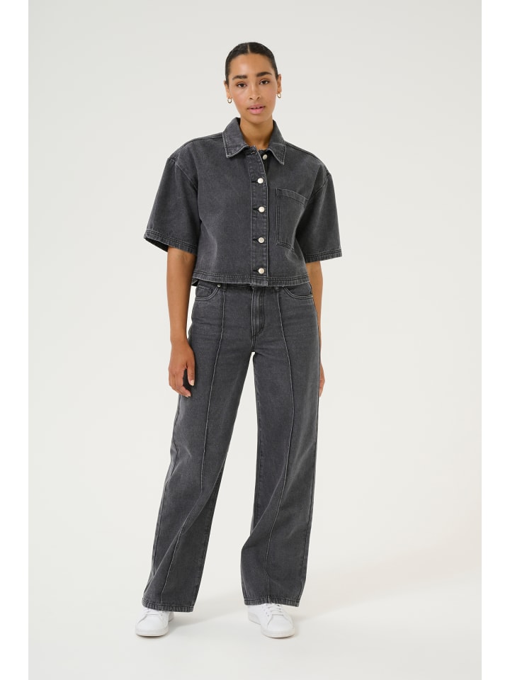 

Kaffe Джинсы Kakhloe прямого кроя, средне-серый деним