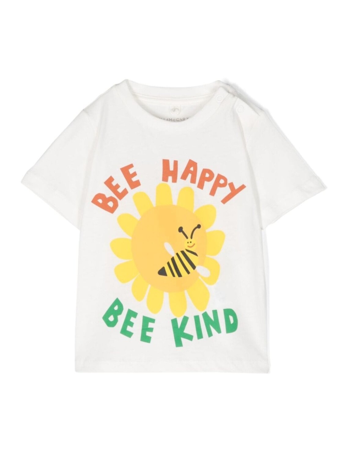 

Stella McCartney Kids футболка с принтом Bee Happy, нейтральный цвет