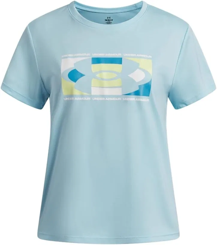 Футболка детская Under Armour Tech Big Logo, цвет Stream/White