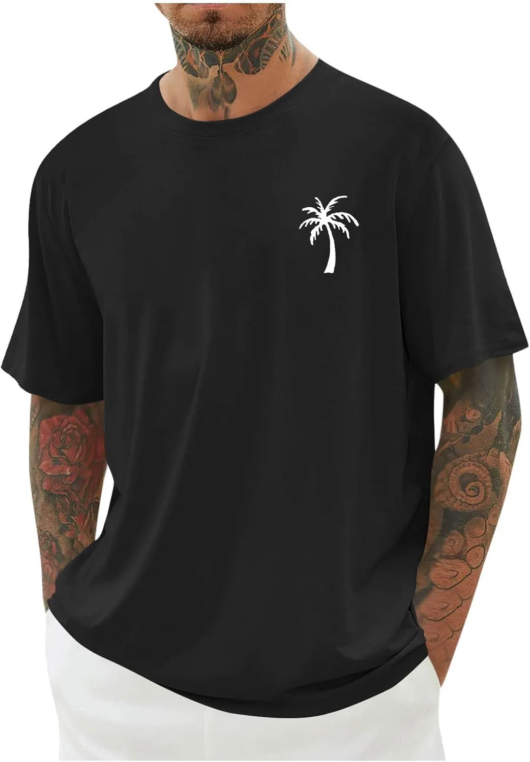 

Мужская футболка с минималистичным принтом, мягкая и удобная