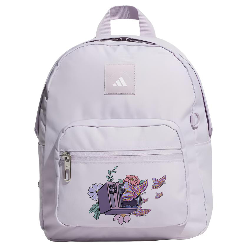 

Adidas Миниатюрный рюкзак с принтом для женщин светло-фиолетовый, Butterfly Metamorphosis