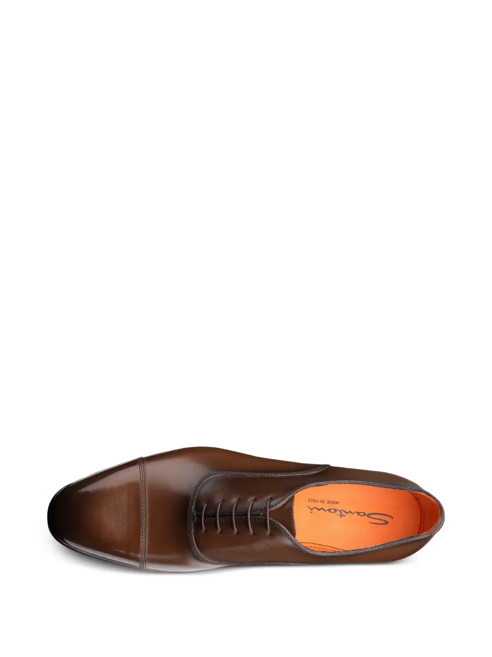 Кожаные оксфордские туфли Santoni, коричневый — фото 4