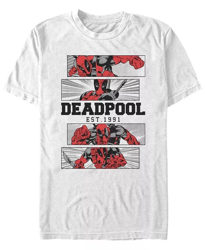 

Мужская футболка Deadpool 4 Panel 2 Tone с коротким рукавом Fifth Sun, белый