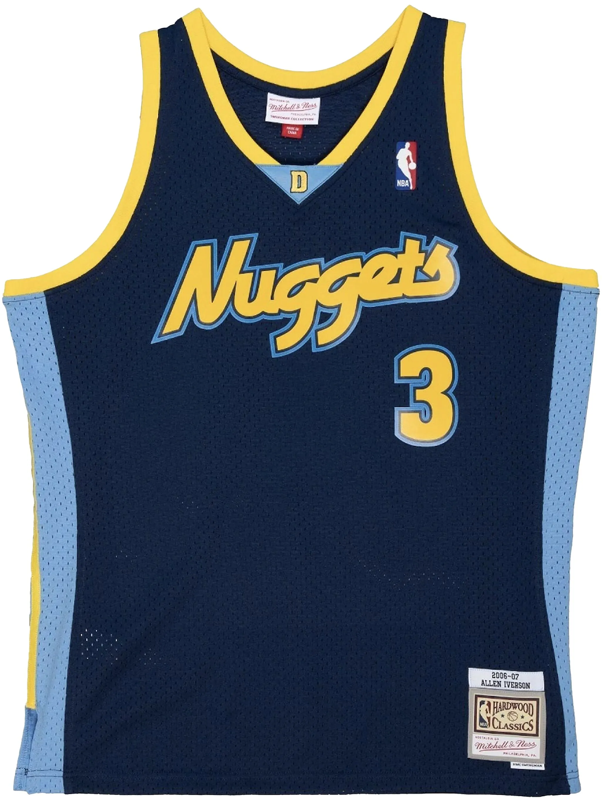 

Топ 2006/07 Hardwood Classics Denver Nuggets Allen Iverson Astros Mitchell & Ness, синий