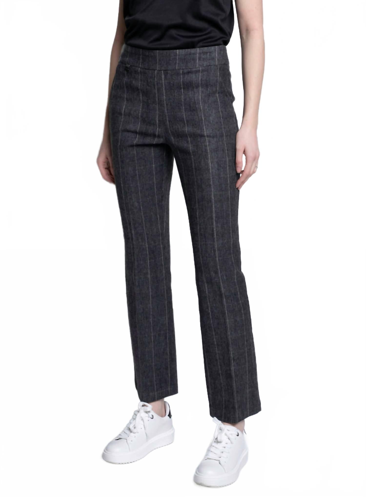 

Прямые брюки-клеш цвета древесного угля Picadilly, Charcoal