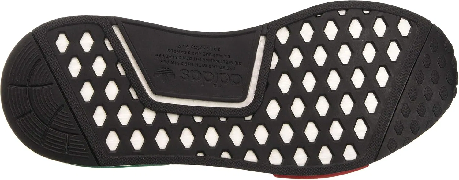 Мужские кроссовки Adidas NMD_r1, черный/красный/зеленый — фото 4