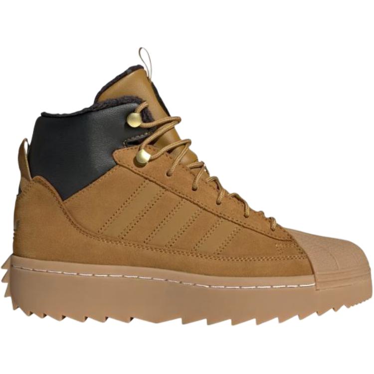 Зимние детские кроссовки Superstar Unisex Adidas Originals, коричневый — фото 3
