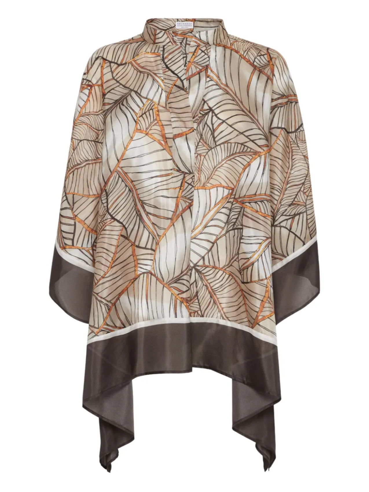 

Brunello Cucinelli кейп с принтом Papyrus, нейтральный