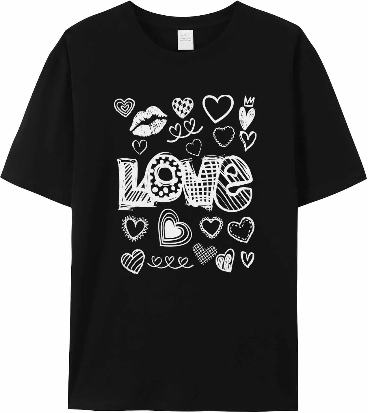 

Мужская футболка Love Hearts Sketch с коротким рукавом jdudh