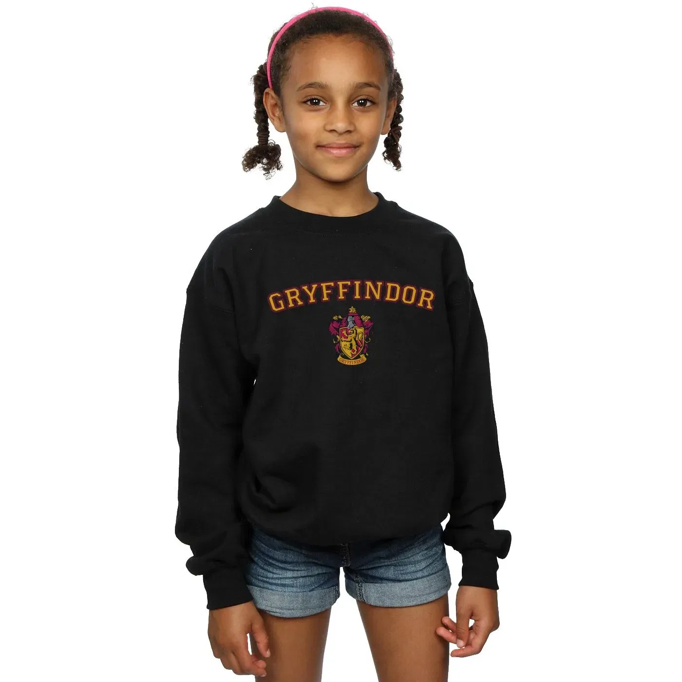 Свитшот с принтом Gryffindor Crest Harry Potter, черный