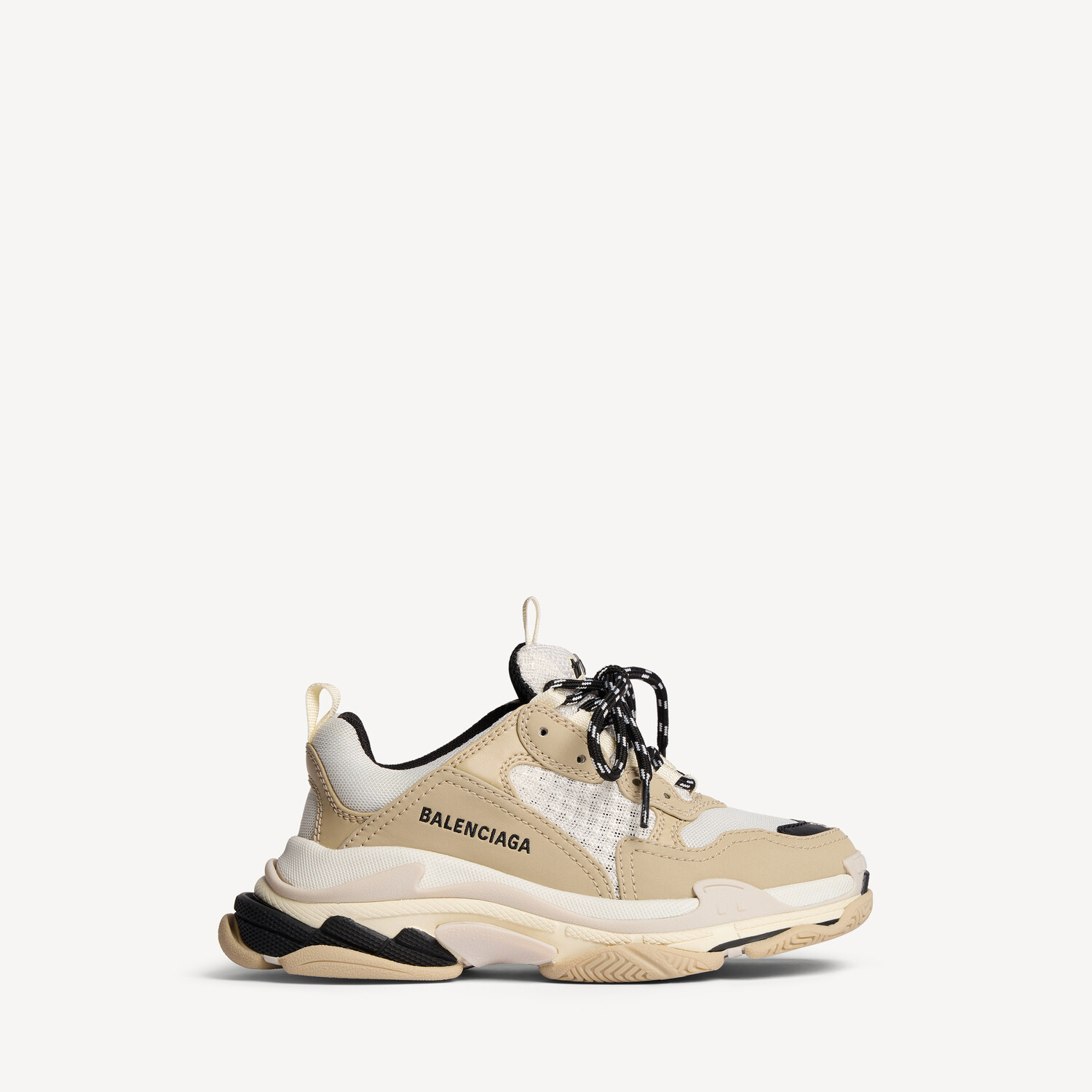 

BALENCIAGA Детские кроссовки Triple S в бежево-белом цвете