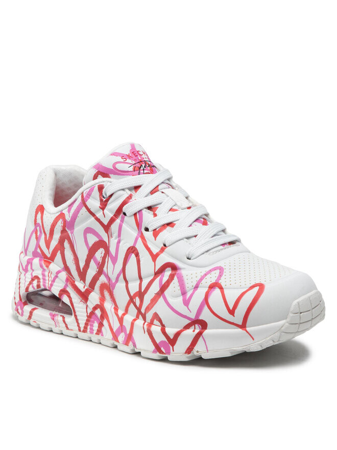 Кроссовки Uno Spread The Love 155507/WRPK Skechers, розовый/красный/белый — фото 2