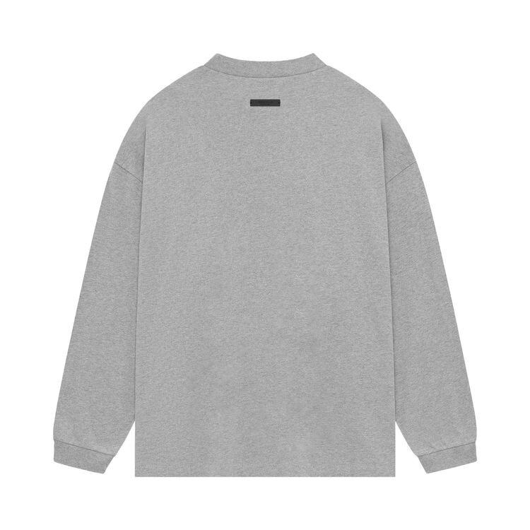 Футболка Fear of God Essentials Jersey Long-Sleeve Tee Dark Heather, серый — фото 2