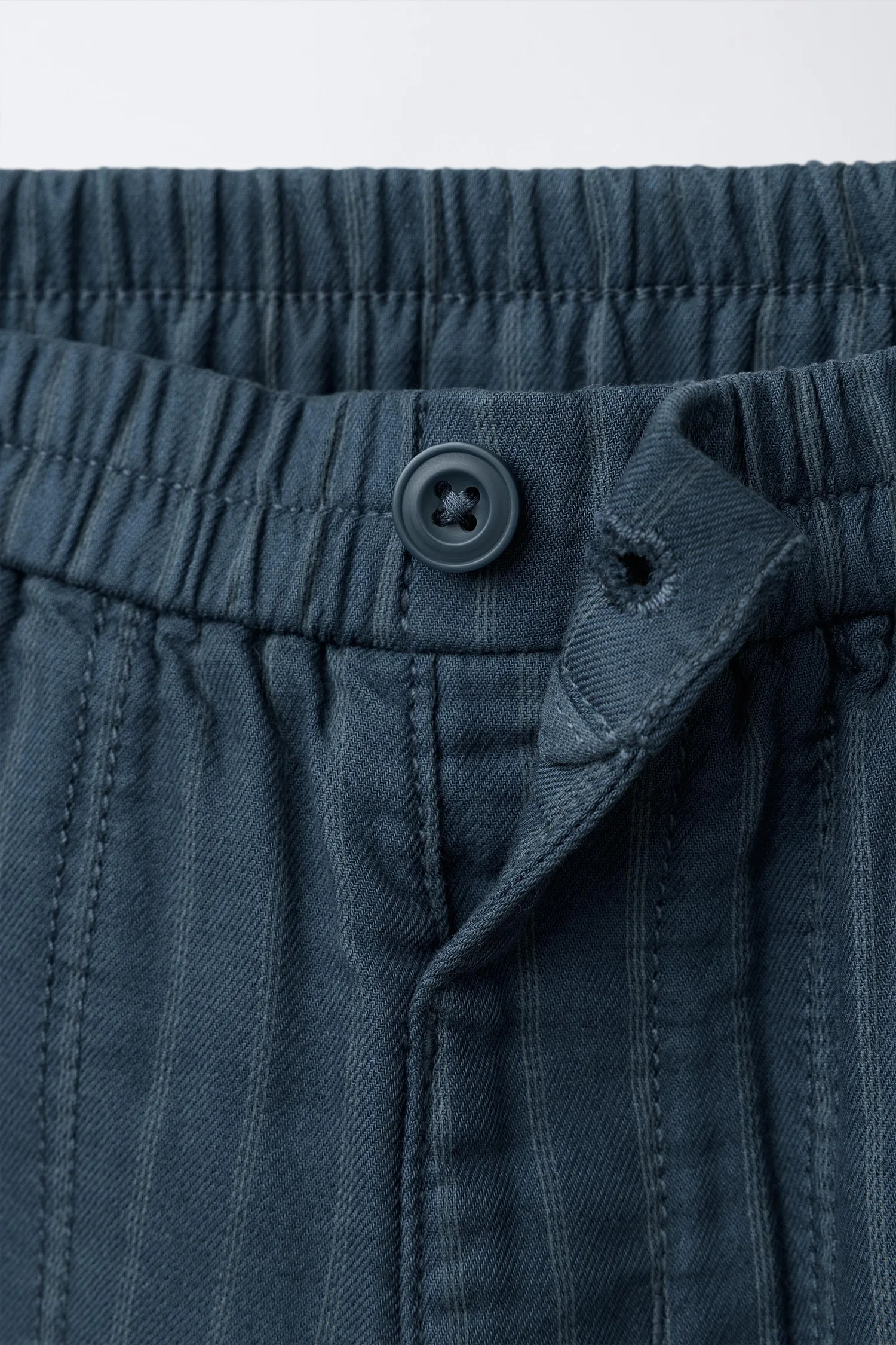 Полосатые широкие брюки Zara, синий — фото 4