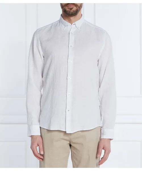 

Льняная рубашка S-liam Regular fit Boss, белый