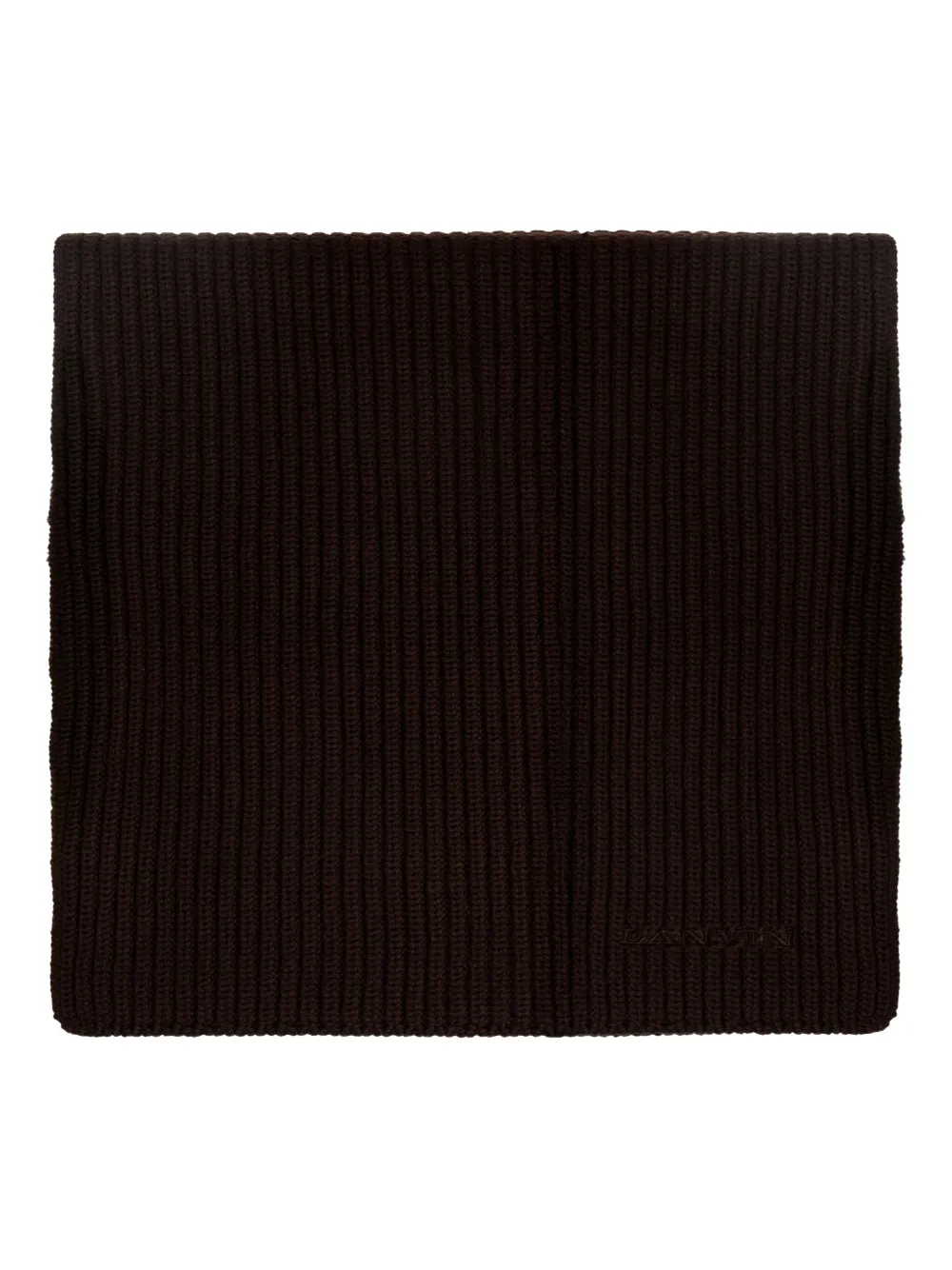 

Шерстяной шарф в рубчик Lanvin, коричневый
