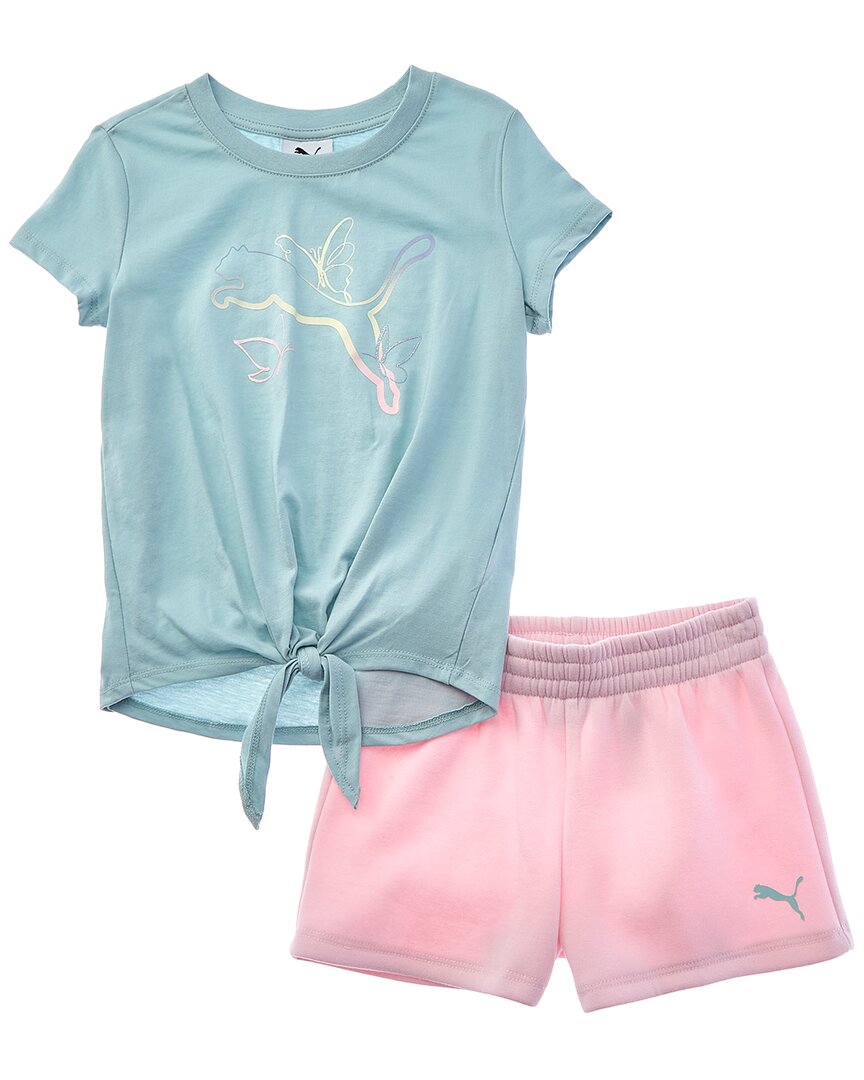 

Комплект из 2 предметов: футболка из джерси и флисовые шорты PUMA Puma, синий