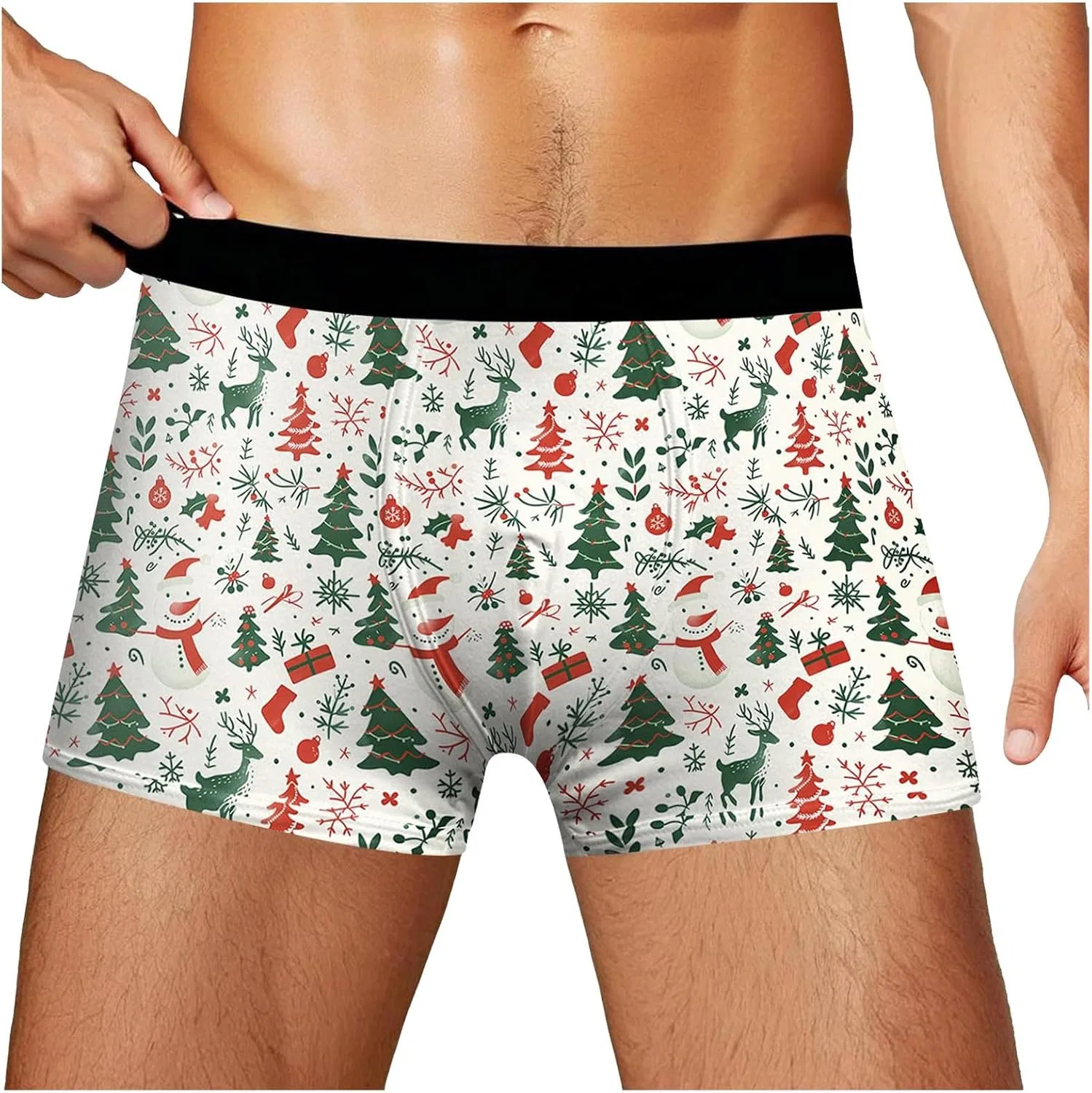 Боксеры принт Christmas, белый