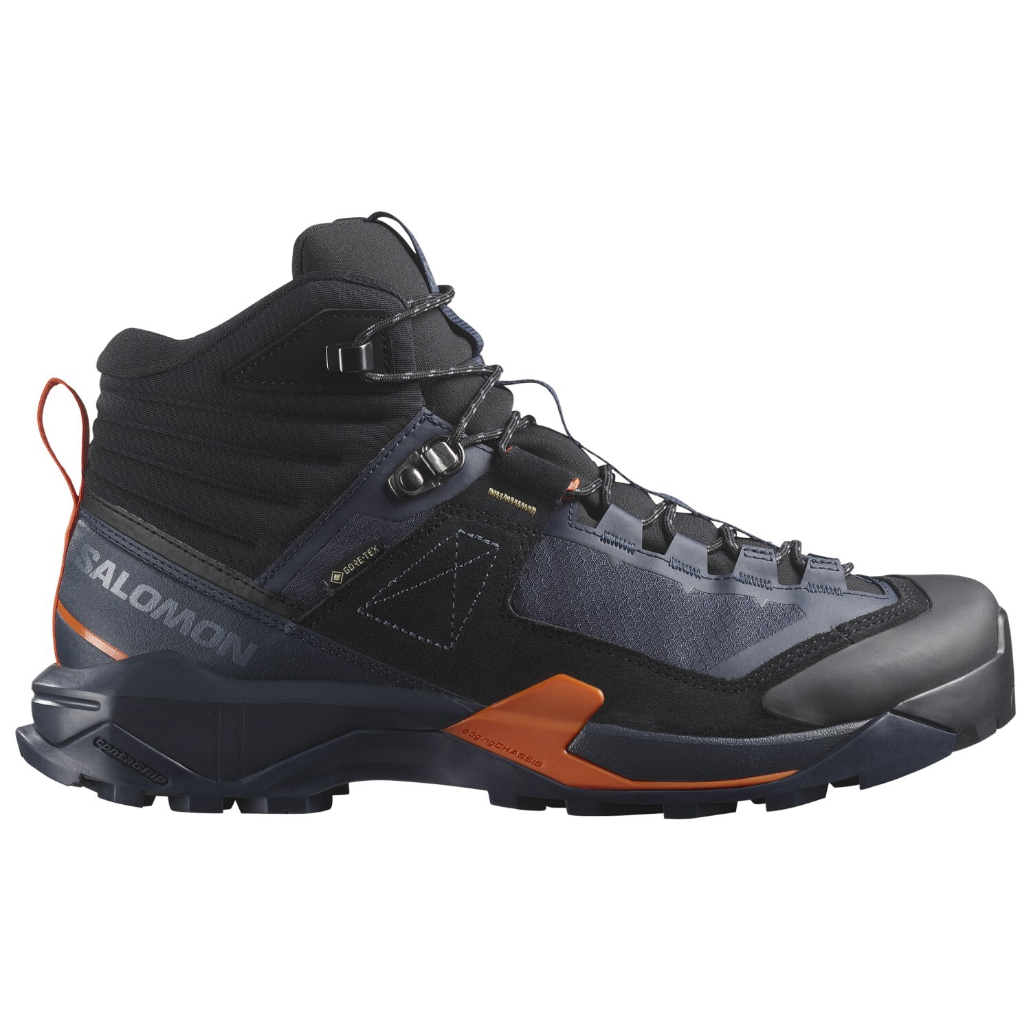 

Походная обувь Salomon X Ultra Alpine Mid GORE-TEX, цвет Blue Nights/Black/Red Orange