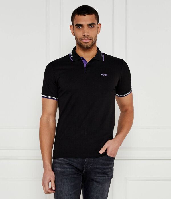 

Футболка-поло Boss Green Paul Slim Fit, черный