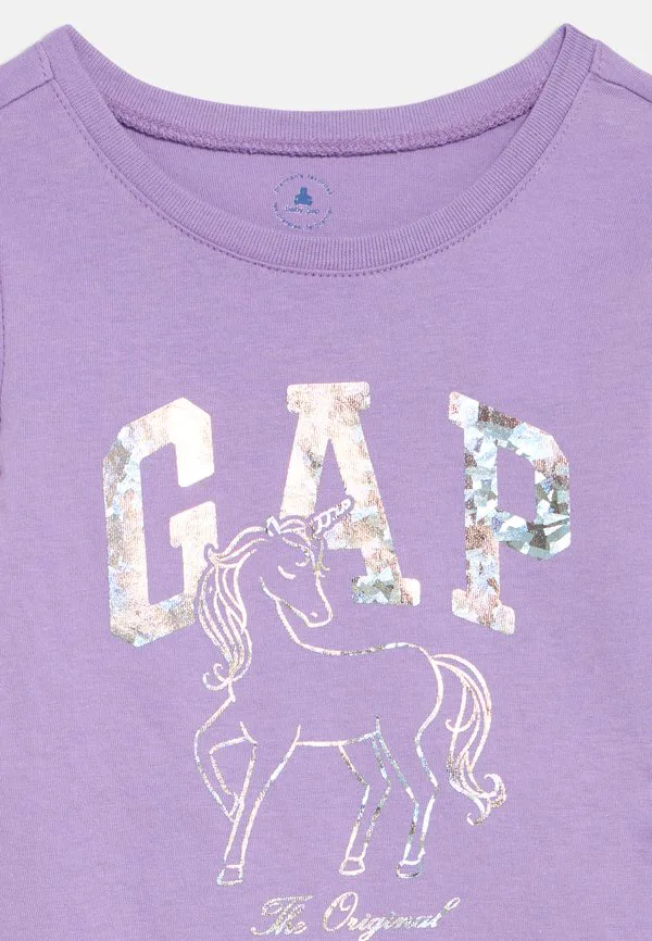 Футболка с длинными рукавами с логотипом babygap Gap, Lavender — фото 3