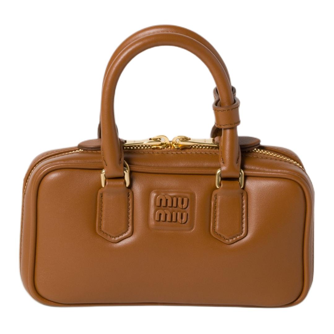 

Сумка через плечо Arcadie Series из кожи мини женская коньячная MIU MIU