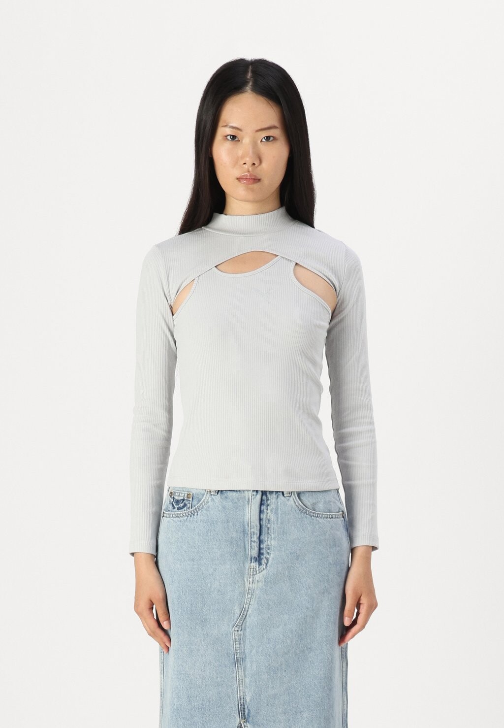 

Топ с длинными рукавами DARE TO MATRIX BALLET CUTOUT TEE Puma, серый