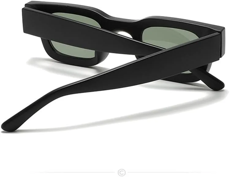 

Солнцезащитные очки SHAUNA Ins в стиле ретро с металлическими шарнирами, маленькие, прямоугольные, с защитой от УФ-излучения UV400 UYPTK, Glossy Black Grey