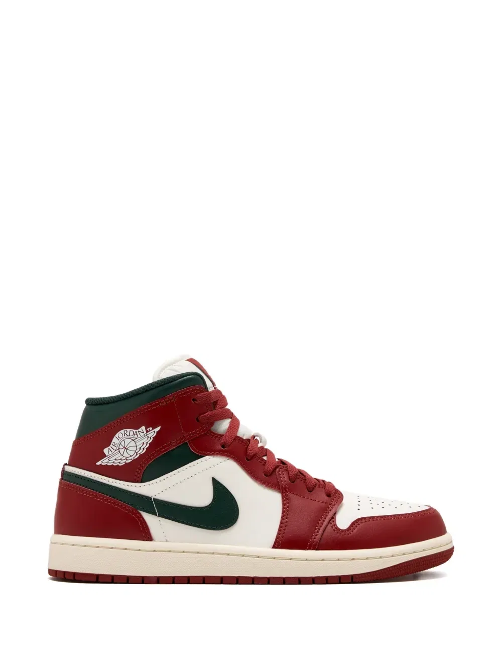 Кроссовки Jordan 1 Mid Nike, бордовый