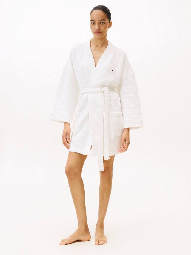 

Стеганый джемперовый банный халат Tommy Hilfiger, Ivory